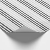 Stahl- und Silberpinstriebpapier Geschenkpapier (Ecke)