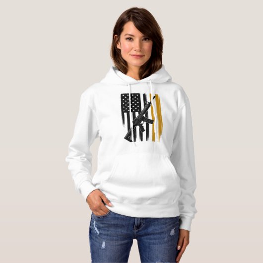 Stahl und Streifen Hoodie (Vorne ganz)