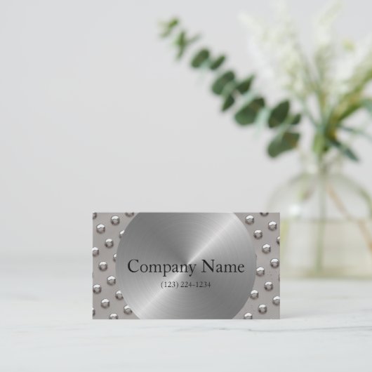 Stahl Visitenkarte (Stehend Vorderseite)