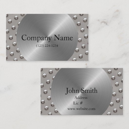 Stahl Visitenkarte (Vorne/Hinten)