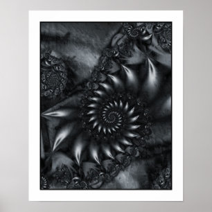 Stahl weg in die Nacht Poster