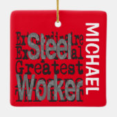 Stahlarbeiter Extraordinaire CUSTOM Keramikornament (Rückseite)