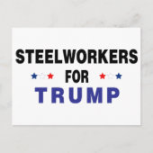 Stahlarbeiter für Trump Postkarte (Vorderseite)