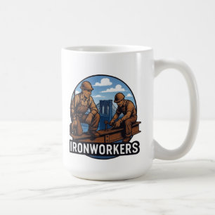 Stahlbauer / Brückenbauer und Wolkenkratzer Kaffeetasse