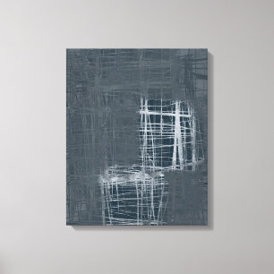 Stahlblau-grau abstrakt Stretched Canvas Print Leinwanddruck