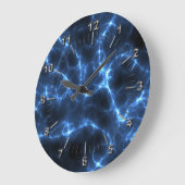 Stahlblau Große Wanduhr (Winkel)