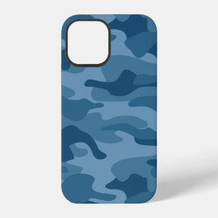 Stahlblau Monocolor Camo iPhone 12 Hülle