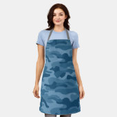 Stahlblau Monocolor Camo Schürze (Getragen)
