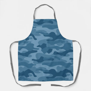 Stahlblau Monocolor Camo Schürze
