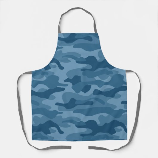 Stahlblau Monocolor Camo Schürze (Vorderseite)