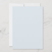 Stahlblaue Blätterhochzeit Einladung (Rückseite)