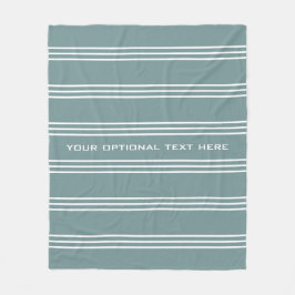 Stahlblaue Streifen für kundenspezifische Texttüch Fleecedecke