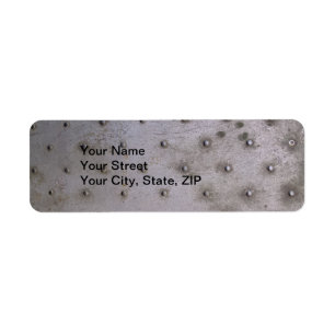 StahlBlech mit Nieten, das schmutzig ist