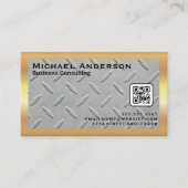 Stahlblech | QR-Code Visitenkarte (Vorderseite)