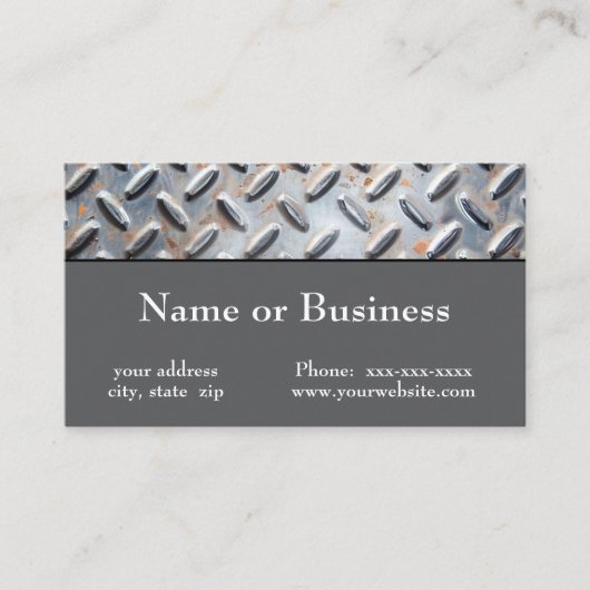 Stahlblech Visitenkarte (Vorderseite)