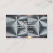 Stahlbürstenmuster Visitenkarte (Rückseite)