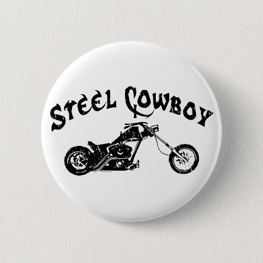 Stahlcowboy-Knopf Button (Vorderseite)
