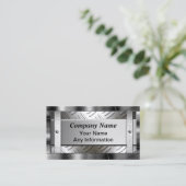 Stahldiamant-Muster-Metall Visitenkarte (Stehend Vorderseite)