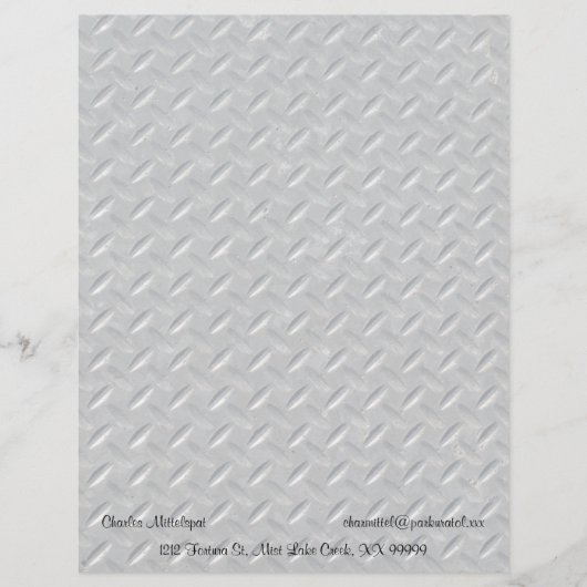 Stahldiamant-Platten-Hintergrund Briefkopf (Vorderseite)