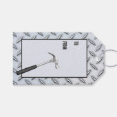 Stahldiamantplatte mit Hammer Geschenkanhänger (Vorderseite (Horizontal))