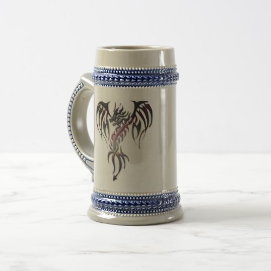 Stahldrache Bierglas (Vorderseite Links)