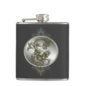 Stahldrachenkolben Flachmann (Vorderseite)