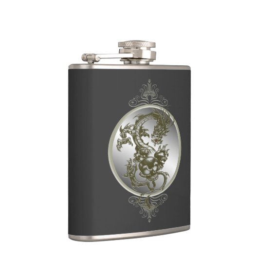 Stahldrachenkolben Flachmann (Rechts)