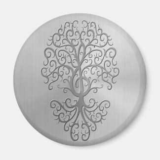 Stahleffekt Treble Clef Tree Graphic Magnet