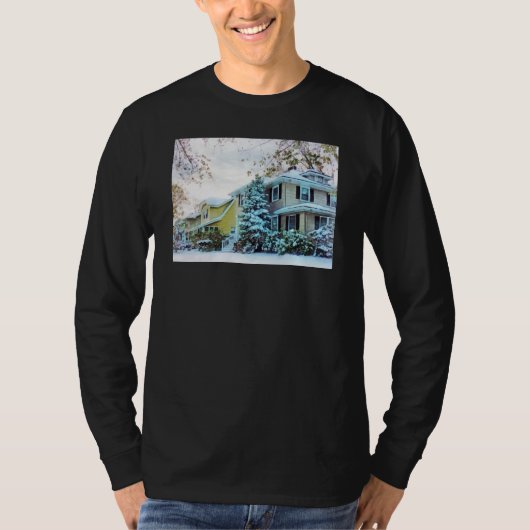Stählerner Winter-Himmel T-Shirt (Vorderseite)