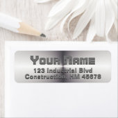 Stahletiketten Industriemaskuline Metallic Look (Insitu)