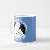 Stahlfabrikation & Schweißgeschäft. Kaffeetasse (Vorderseite Links)