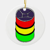 StahlfarbenPans Rasta Stahltrommel-Entwurfs-Grafik Keramik Ornament (Vorne)