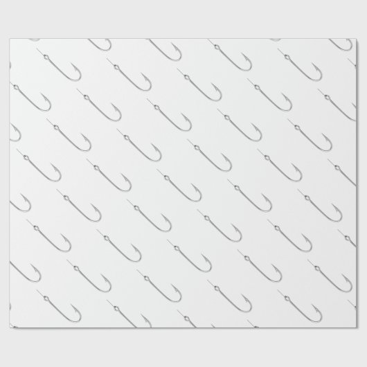 Stahlfischereihaken Geschenkpapier (Flach)