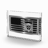 Stahlflagge der 82. Im Flugzeug Division mit Patch Fotoblock (Rechts)