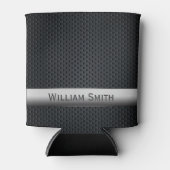 Stahlgestreift, dunkles Metall Dosenkühler (Vorderseite)