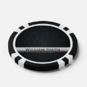 Stahlgestreift, dunkles Metall Pokerchips (Einzeln)