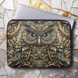 Stahlgetriebe Laptopschutzhülle<br><div class="desc">Uhu aus Steampunkmetall Decoupage Metall Gänge ai art. Steampunk Laptop Ärmel.</div>