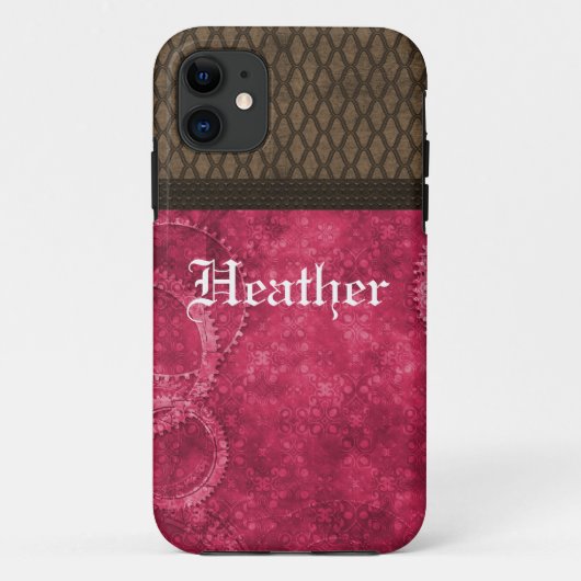 Stahlgetriebe-Steampunk BT iPhone 5 Case, rosa Case-Mate iPhone Hülle (Rückseite)