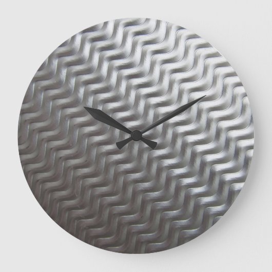 Stahlgewebe aus Edelstahl Große Wanduhr (Vorderseite)