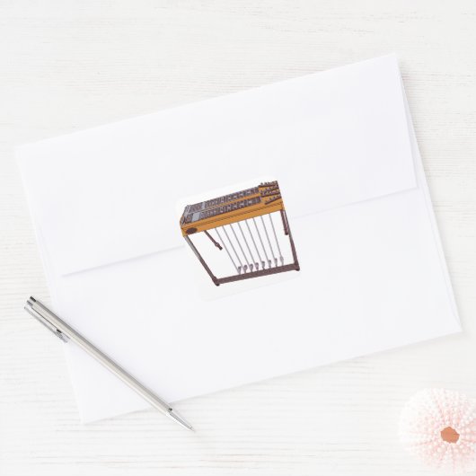 Stahlgitarre Quadratischer Aufkleber (Umschlag)