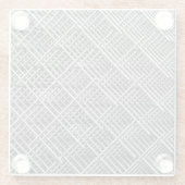 Stahlgitter-Industriemaschinenmuster Glasuntersetzer (Rückseite)