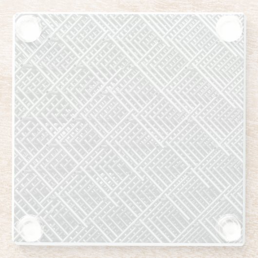 Stahlgitter-Industriemaschinenmuster Glasuntersetzer (Rückseite)