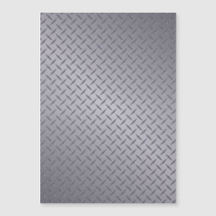 Stahlgraue Diamantplatte Magnetkarte