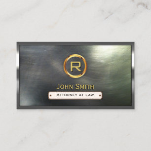 Stahlgrenzgoldmonogramm-Rechtsanwalt-Visitenkarte Visitenkarte
