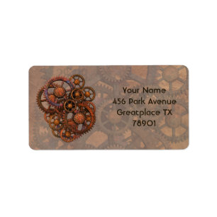 Stahlgürtel mit Schatten Adressaufkleber