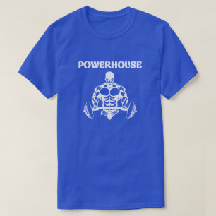 STAHLHERZ BLAUES TRAINING-GRAPHIC POWERHOUSE HERRE T-Shirt
