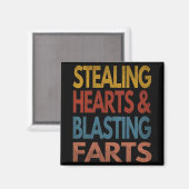 STAHLHERZEN UND FURZEN MAGNET (Vorderseite/Rückseite)