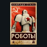 Stahlkomaden Poster<br><div class="desc">Das Vintage Poster mit gemischten Imitaten mit sowjetischen Robotersupermen - den Kameraden aus Stahl.</div>