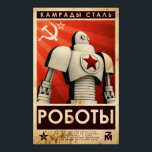Stahlkomaden Poster<br><div class="desc">Das Vintage Poster mit gemischten Imitaten mit sowjetischen Robotersupermen - den Kameraden aus Stahl.</div>