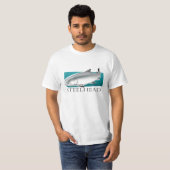 Stahlkopffischer-Hemd für den Angler. T-Shirt (Vorne ganz)